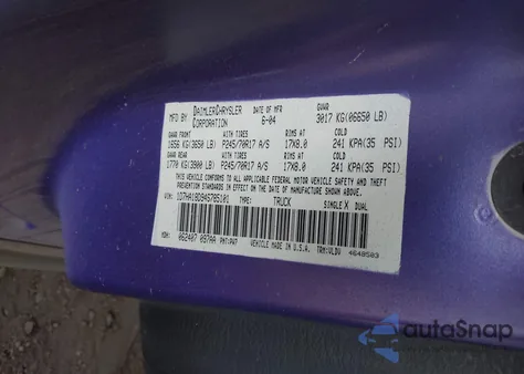 2004 Dodge Ram 1500 Slt/Laramie from USA, damaged, VIN 1D7HA18D94S785101